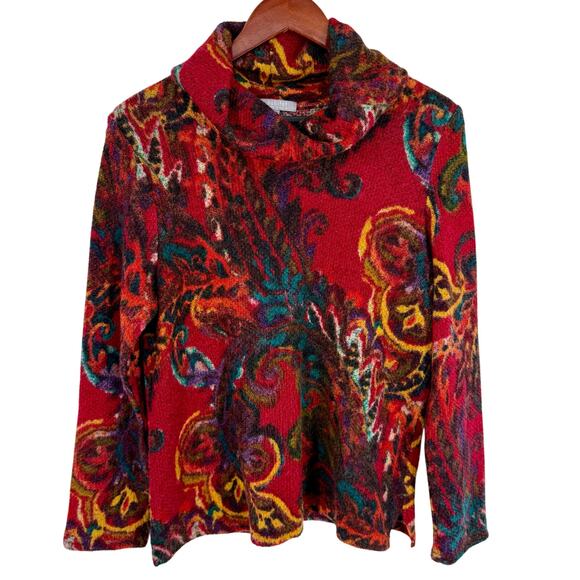 Habitat Sz Small Wearable Art Knit Sweater Blouse Shirt Top Christmas Artsy - Picture 1 of 7